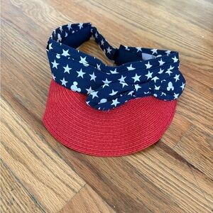 Red and Blue Star Women Visor